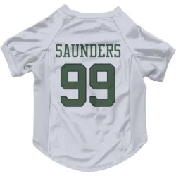 New York Jets Khalen Saunders White Pet Jersey for Dog & Cat