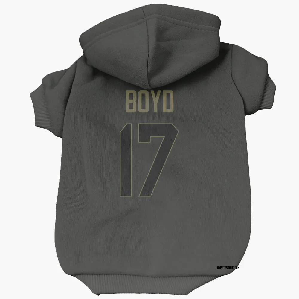 New York Jets Kris Boyd Black Service Pet Hoodie for Dog & Cat
