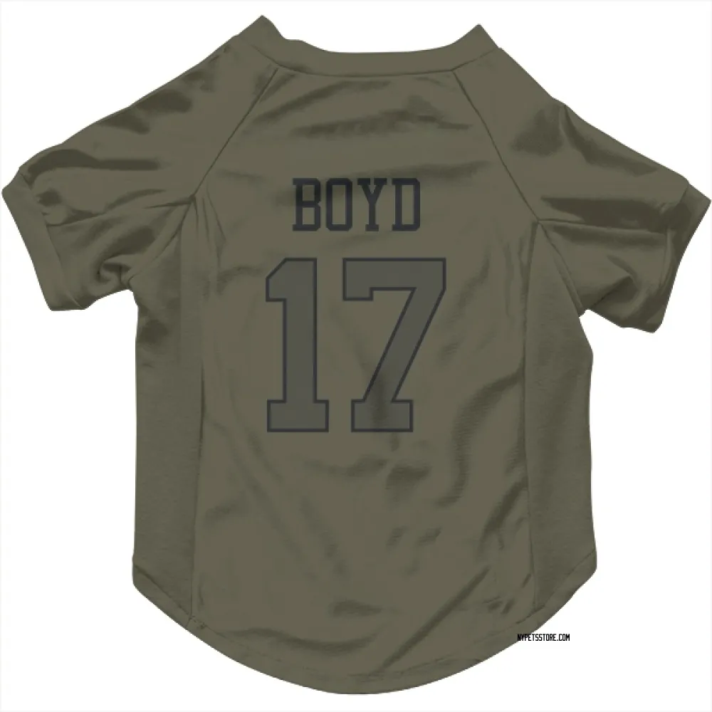 New York Jets Kris Boyd Olive Pet Jersey for Dog & Cat