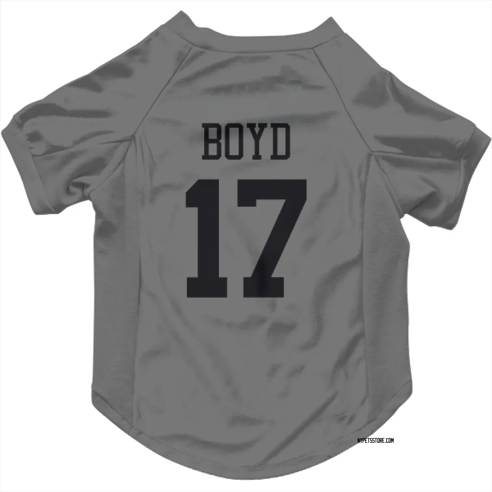 New York Jets Kris Boyd Silver Pet Jersey for Dog & Cat
