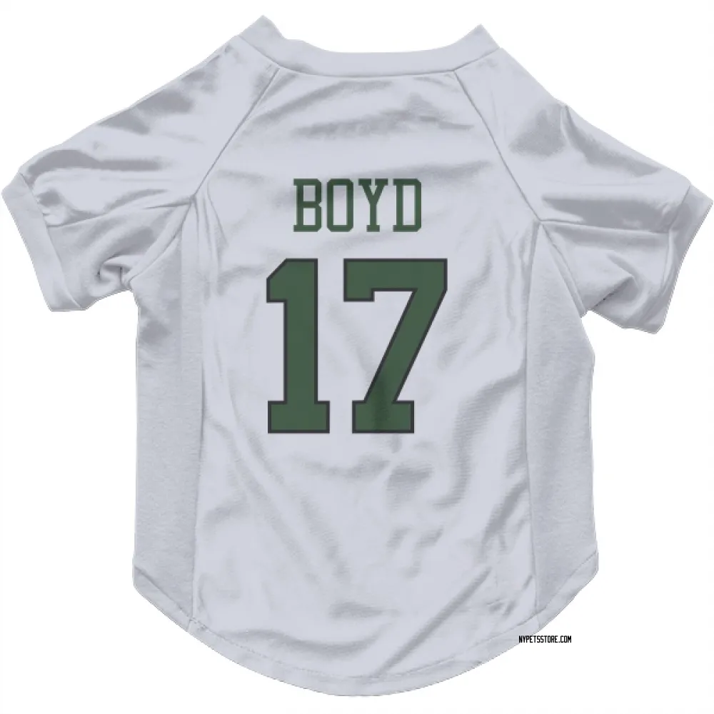 New York Jets Kris Boyd White Pet Jersey for Dog & Cat