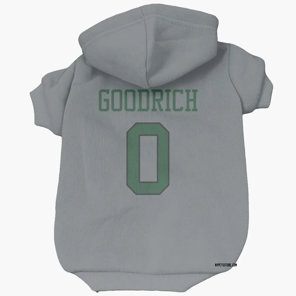 New York Jets Mario Goodrich Gray Pet Hoodie for Dog & Cat