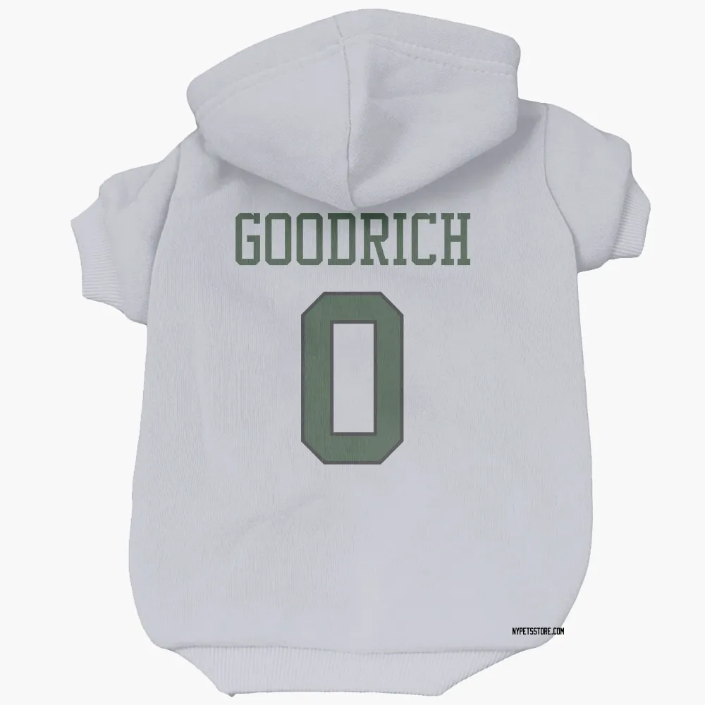 New York Jets Mario Goodrich White Pet Hoodie for Dog & Cat