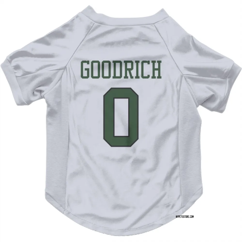 New York Jets Mario Goodrich White Pet Jersey for Dog & Cat