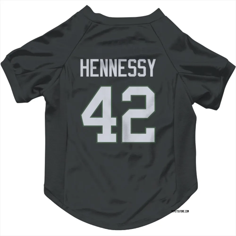 New York Jets Thomas Hennessy Black Pet Jersey for Dog & Cat