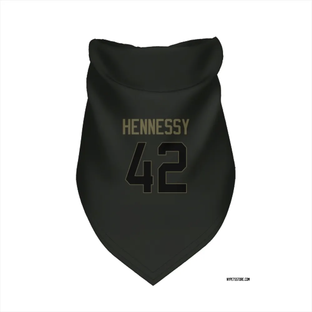 New York Jets Thomas Hennessy Black Service Pet Bandana for Dog & Cat