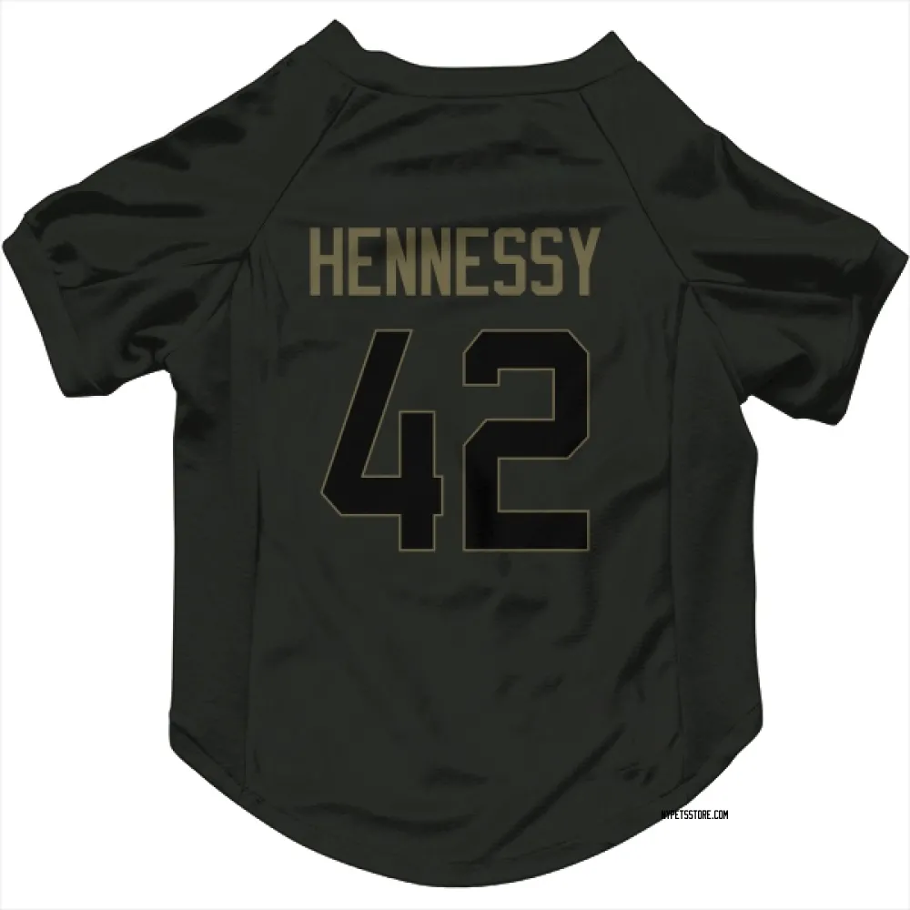 New York Jets Thomas Hennessy Black Service Pet Jersey for Dog & Cat