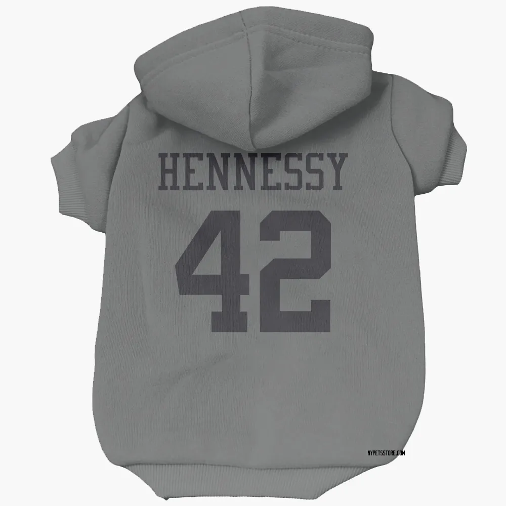 New York Jets Thomas Hennessy charcoal Pet Hoodie for Dog & Cat
