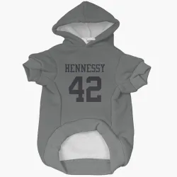 New York Jets Thomas Hennessy charcoal Pet Hoodie for Dog & Cat