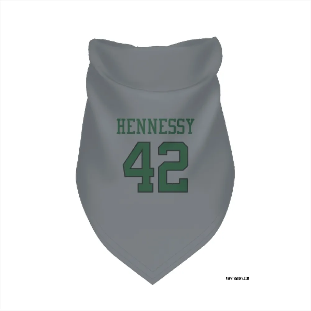 New York Jets Thomas Hennessy Gray Pet Bandana for Dog & Cat