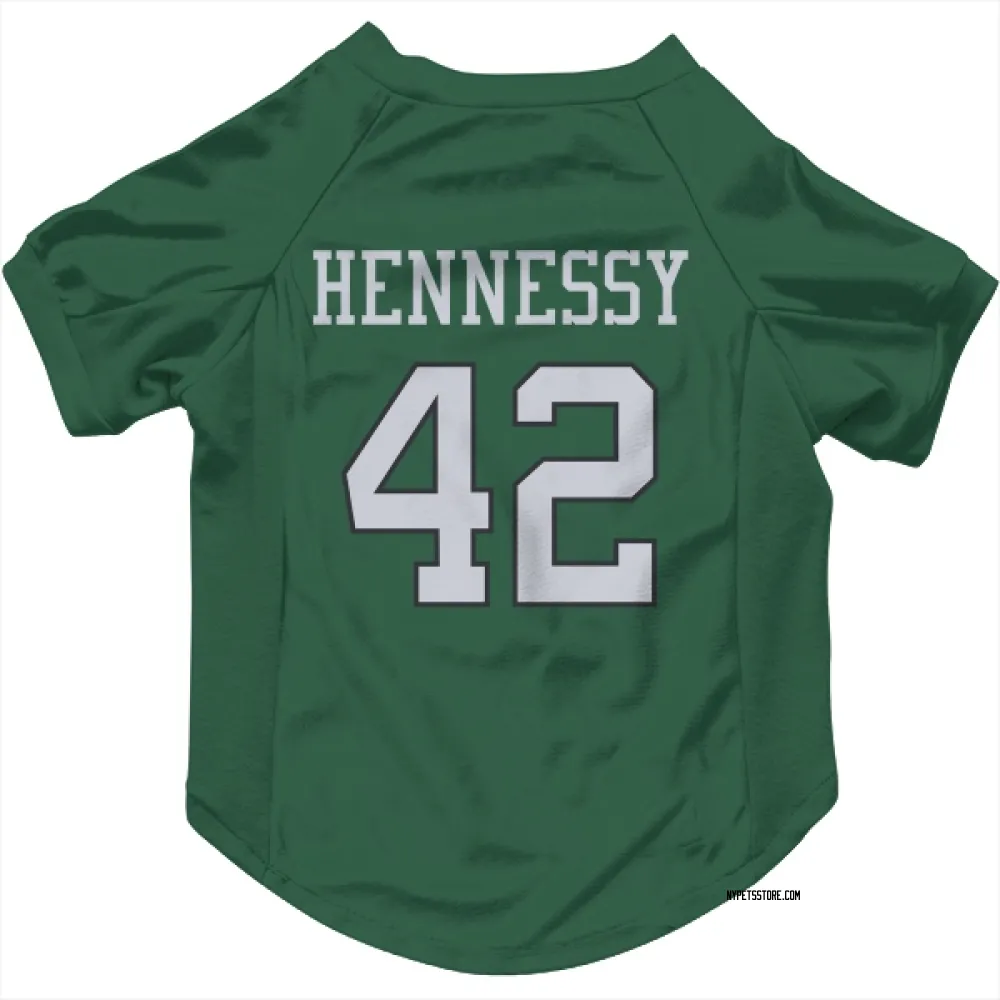 New York Jets Thomas Hennessy Green Pet Jersey for Dog & Cat