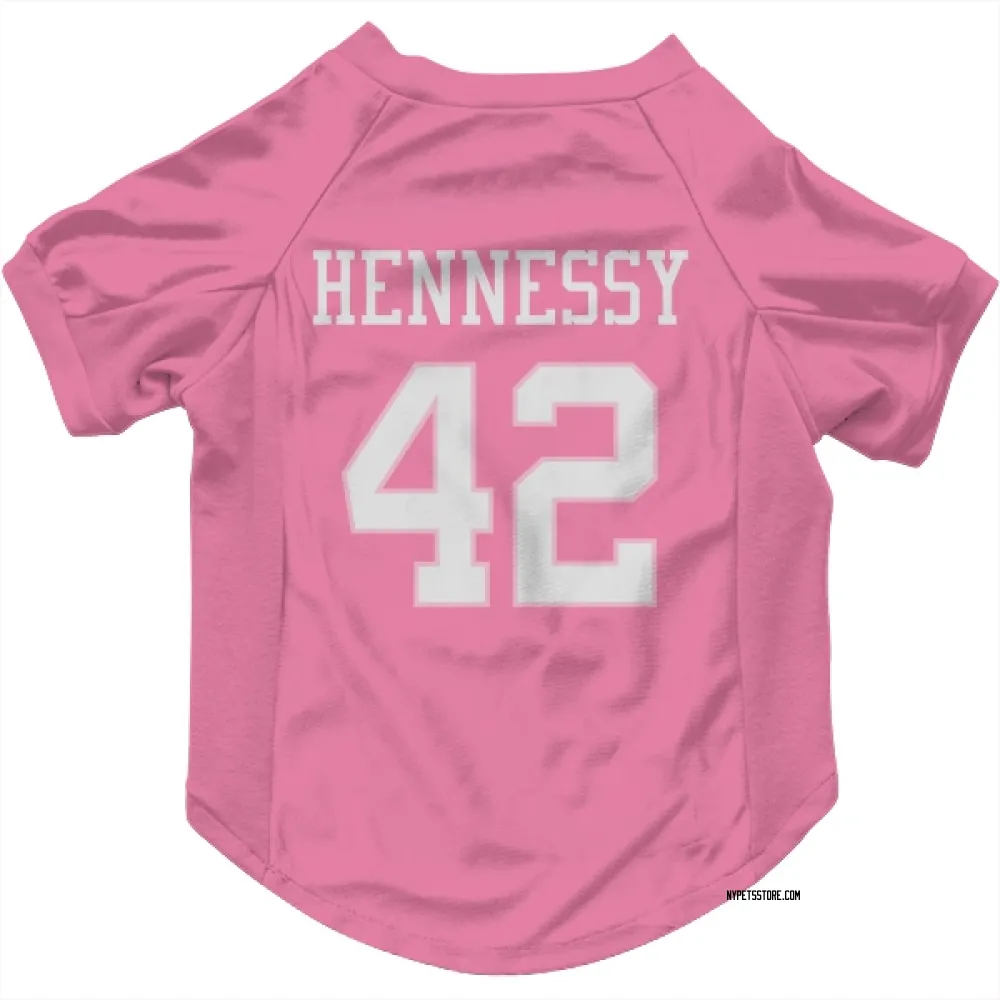 New York Jets Thomas Hennessy Pink Pet Jersey for Dog & Cat