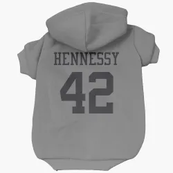 New York Jets Thomas Hennessy Silver Pet Hoodie for Dog & Cat