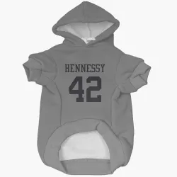 New York Jets Thomas Hennessy Silver Pet Hoodie for Dog & Cat