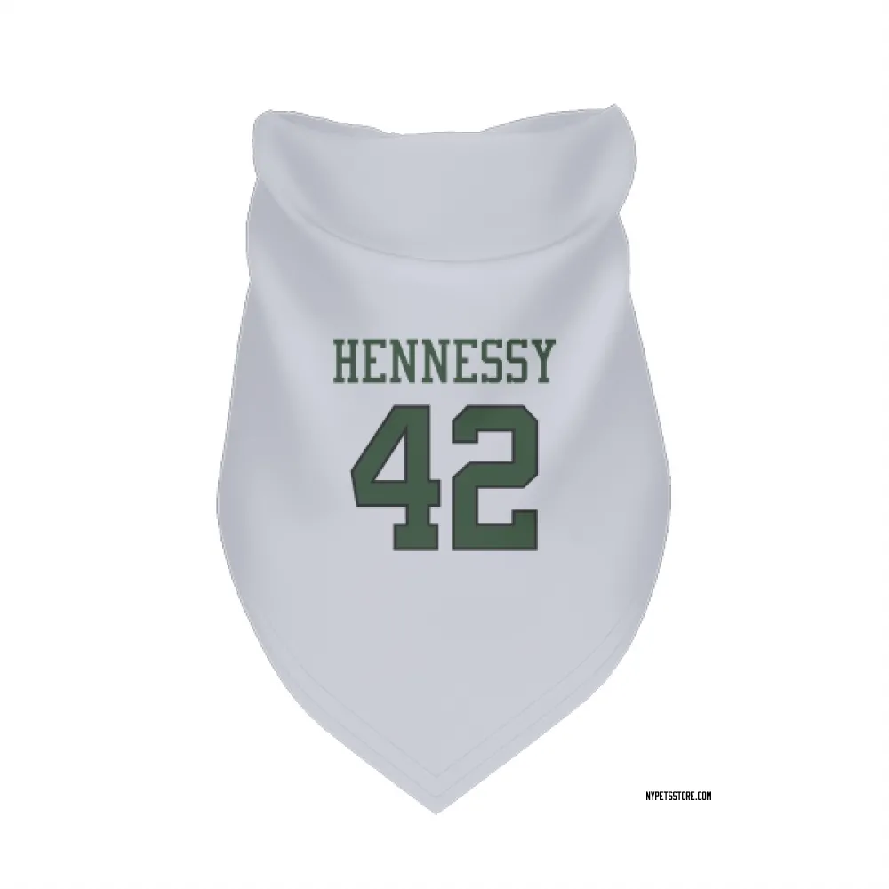 New York Jets Thomas Hennessy White Pet Bandana for Dog & Cat