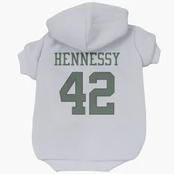 New York Jets Thomas Hennessy White Pet Hoodie for Dog & Cat