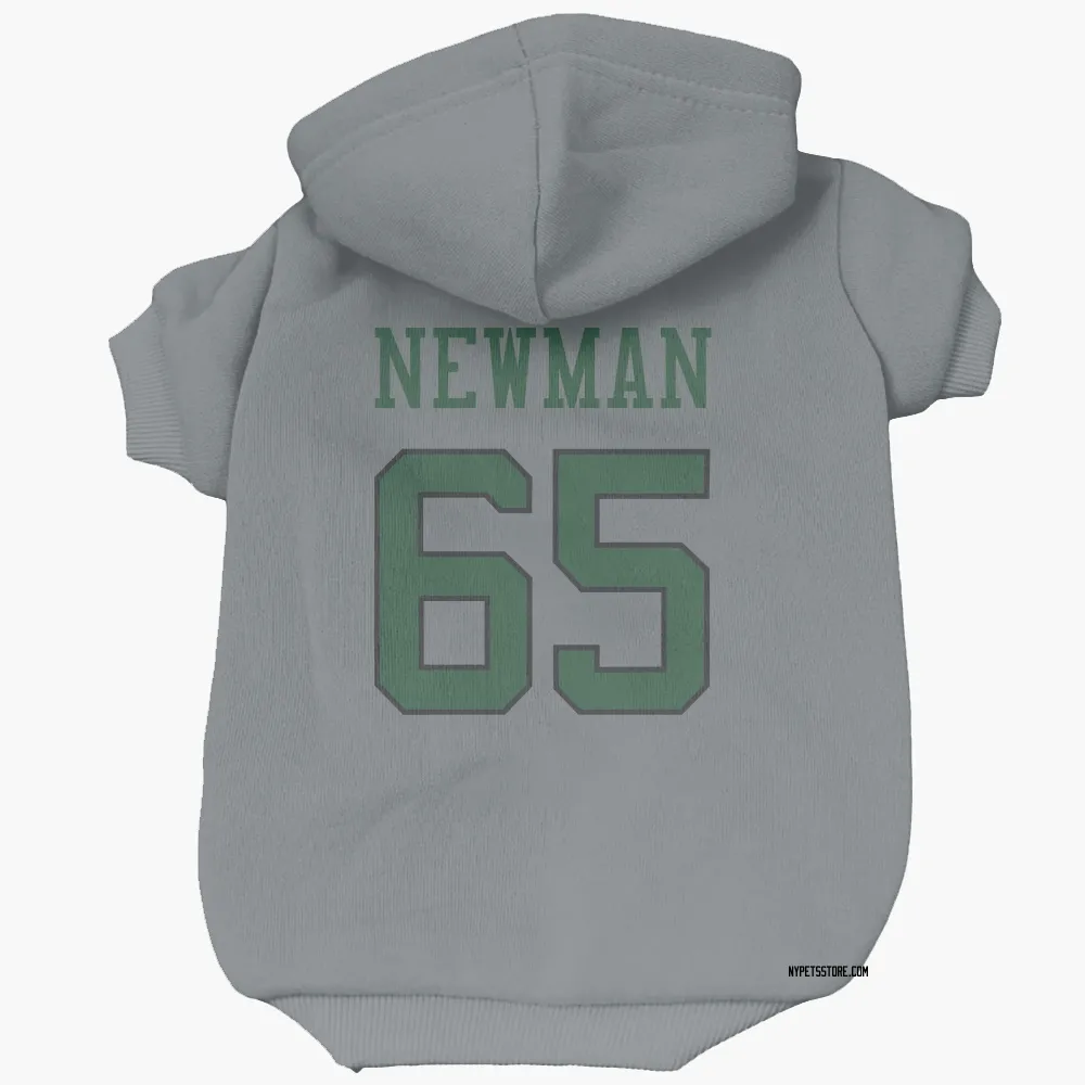 New York Jets Xavier Newman Gray Pet Hoodie for Dog & Cat
