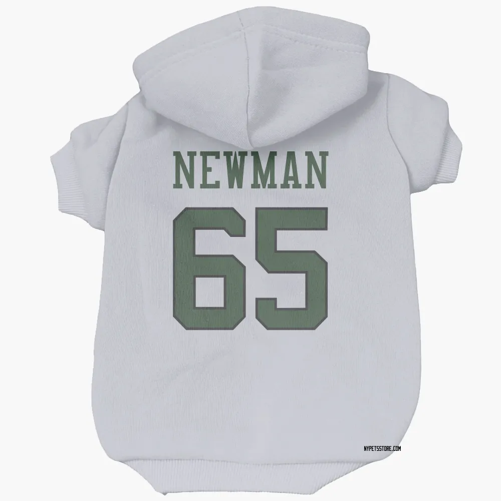 New York Jets Xavier Newman White Pet Hoodie for Dog & Cat