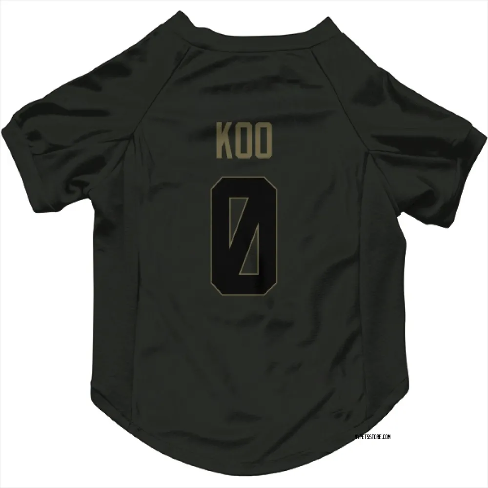 New York Jets Younghoe Koo Black Service Pet Jersey for Dog & Cat