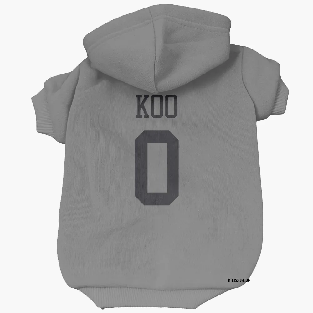 New York Jets Younghoe Koo Silver Pet Hoodie for Dog & Cat
