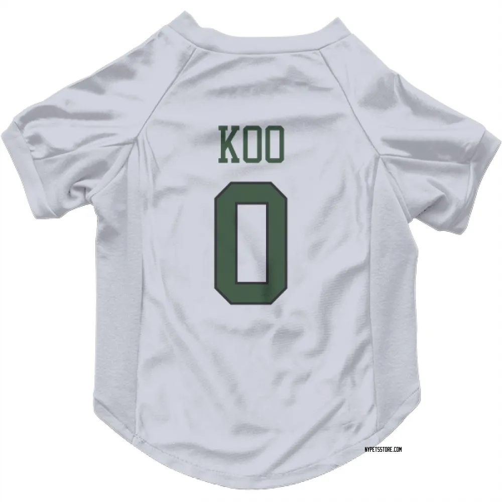 New York Jets Younghoe Koo White Pet Jersey for Dog & Cat
